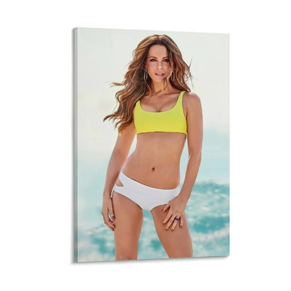 English Sexiest Women Actresses Kate Beckinsale Hot Poster Print Photo Art Painting Canvas Poster Home Decorative Bedroom Modern Decor Posters Gifts 24x36inch(60x90cm)