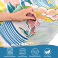 thumbnail image 5 of Yayeee Kitchen Curtains Tier Set of 2 Light Filtering 57"x36" Over Sink Window Panels, Blue Floral Wave, 5 of 7