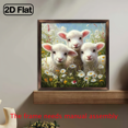 thumbnail image 2 of Heart Shaped Cute Lamb Sheep Hanging Decor, Cartoon Farm Animal Nursery Wall Sign, Spring Daisy Field Art for Living Room Bedroom Door Decor, Adorable Gift for Family Friends Kids Mom, 2 of 9
