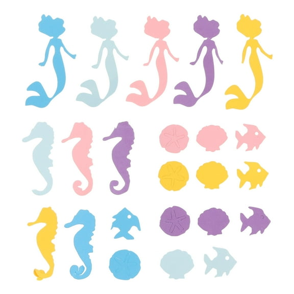 FOLOYORI 300Pcs Mermaid Theme Paper Confetti for Baby Shower and Celebration Days