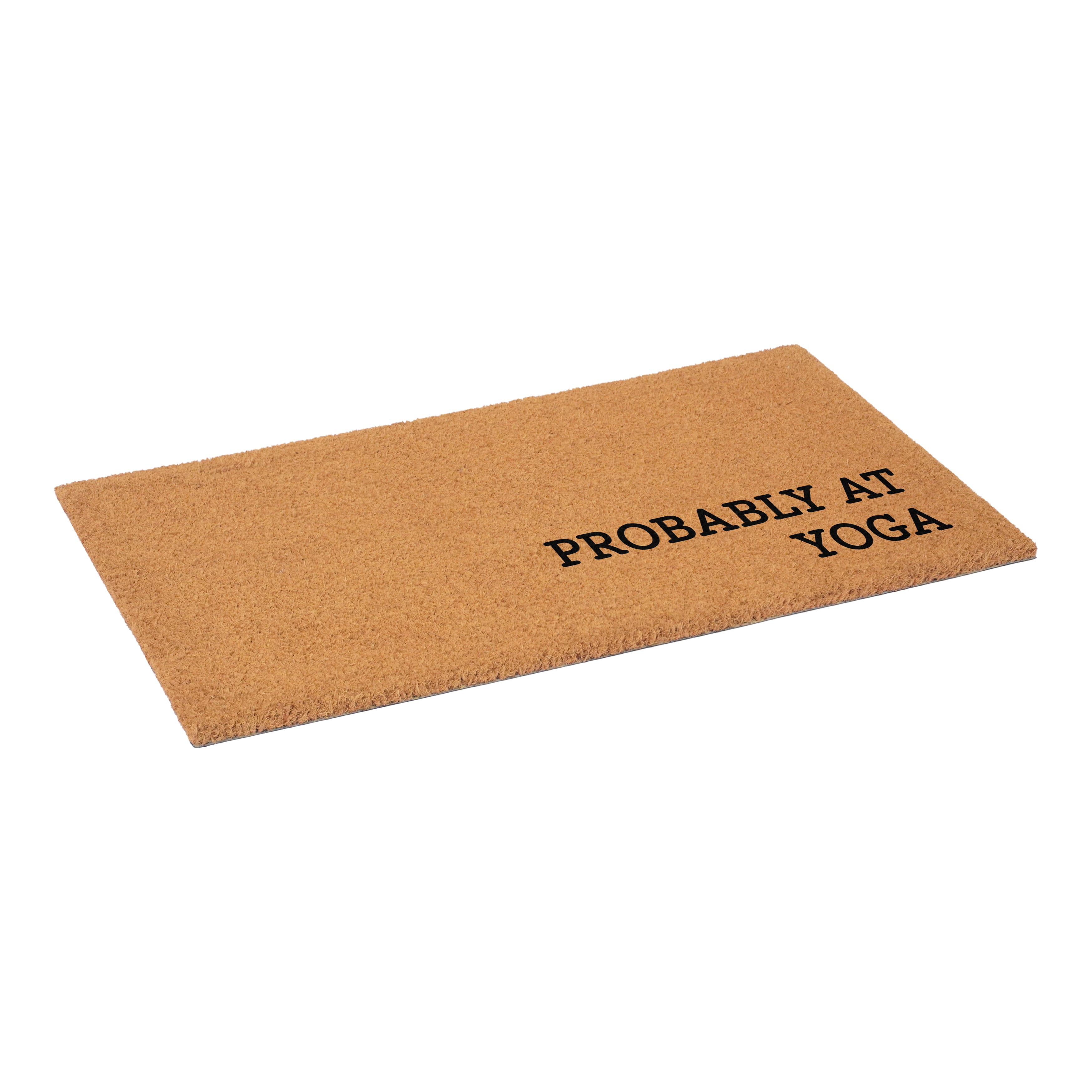 Probably at Yoga Non Slip Vinyl Backing, Front Door Mat, Entryway Door Mat, 24"x36"
