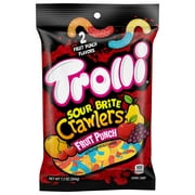 Trolli Sour Brite Crawlers Candy, Fruit Punch Sour Gummy Worms, 7.2 oz