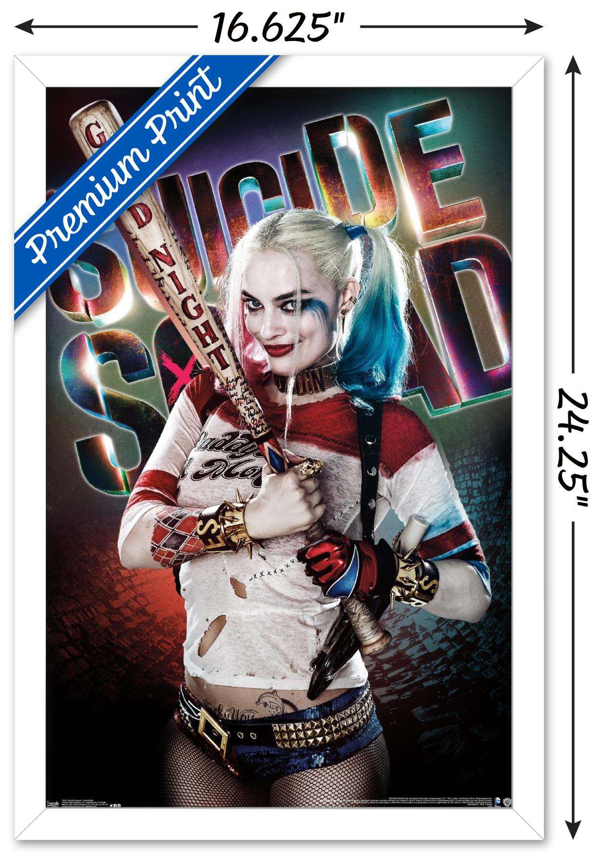 DC Comics Movie - Suicide Squad - Good Night Wall Poster, 14.725" x 22.375", Framed