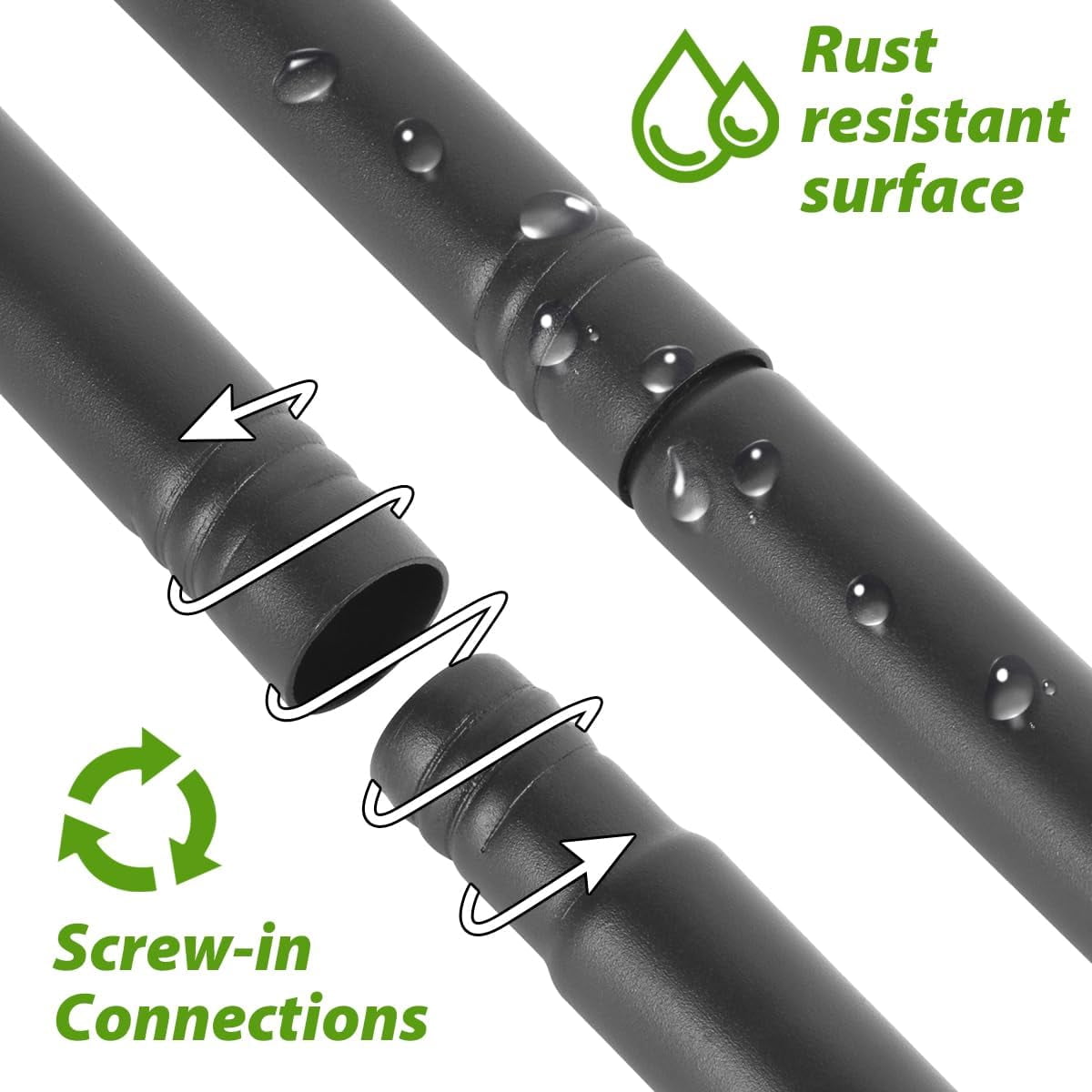 KOLAKO Bird Feeder Poles, 225cm Extra Tall Bird Feeding Stations, Heavy Duty Shepherds hook Stand and Hangers for Garden Free Standing