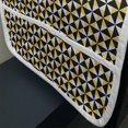 thumbnail image 3 of Glitch Microwave Oven Cover, Rhythmic Abstract Geometric Bicolour Art Illustration Print, Water Resistant Organizer with Pockets for Kitchen, 36" x 12", Mustard Charcoal Grey, by Ambesonne, 3 of 4