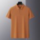 thumbnail image 2 of Vestido de Camiseta, Suelto Casual de Manga Corta Camisa de Solapa con Rayas, Cremallera de Punto Cuarto para Hombres, 2 of 6