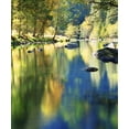 thumbnail image 2 of Talbot Frank, Christopher 20x23 Black Ornate Wood Framed with Double Matting Museum Art Print Titled - CA, Yosemite Autumn around the Merced River, 2 of 4