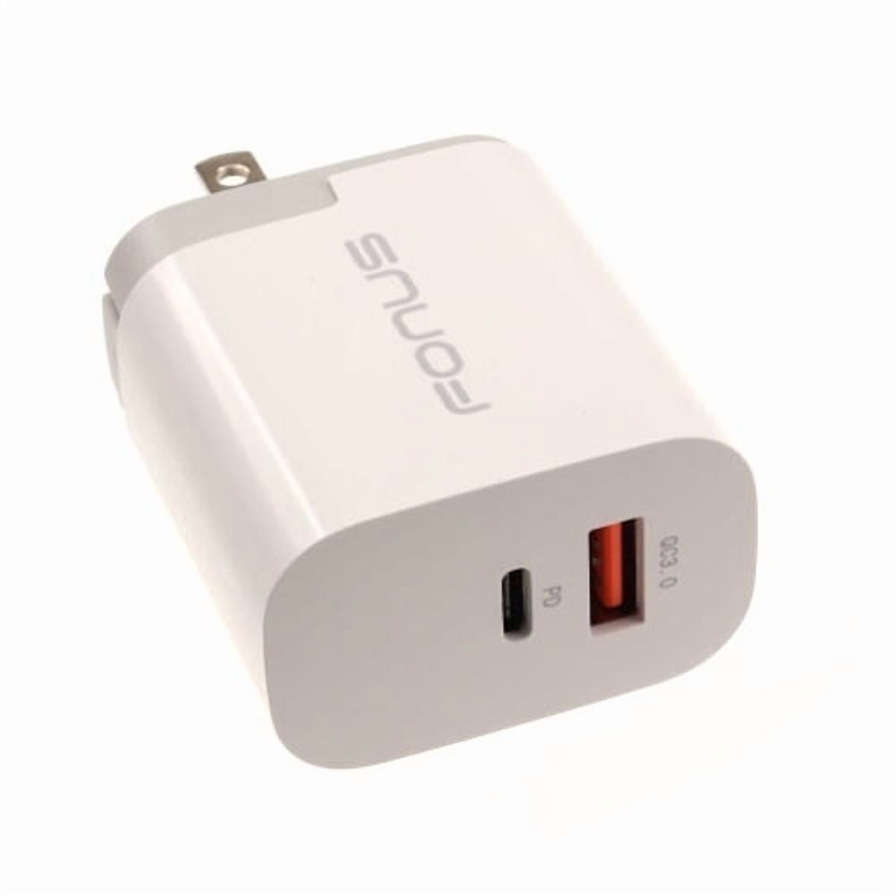 Fast Type-C 36W PD Home Charger for Nokia XR21, T21, X100 - 6ft Long Cable USB-C Power Cord QC3.0 Adapter Wall