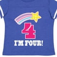 thumbnail image 4 of Inktastic 4th Birthday 4 Year Old Girls Rainbow Star Girls Toddler T-Shirt, 4 of 5