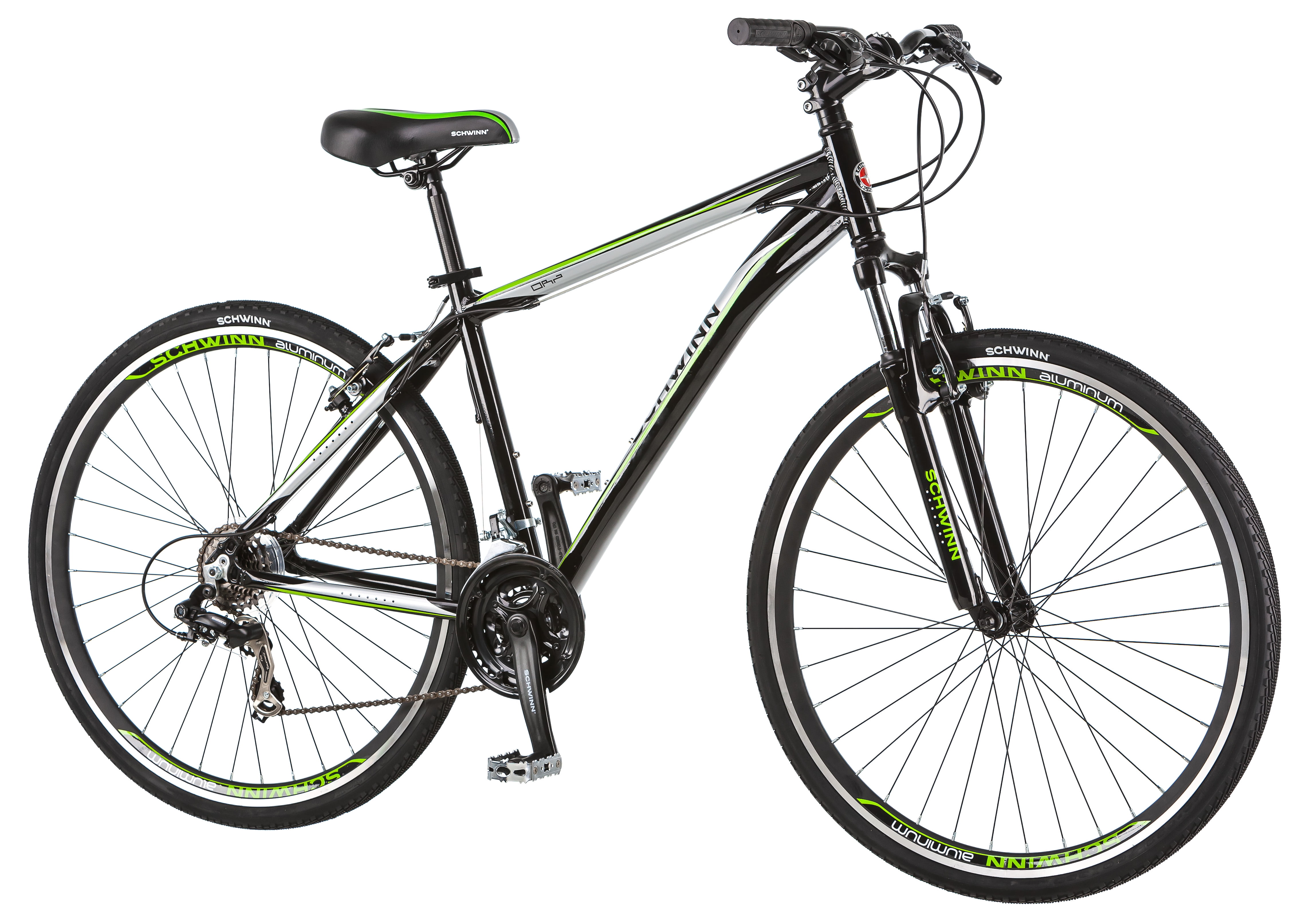 700c Mens Schwinn OR2 Bike, Black/Green