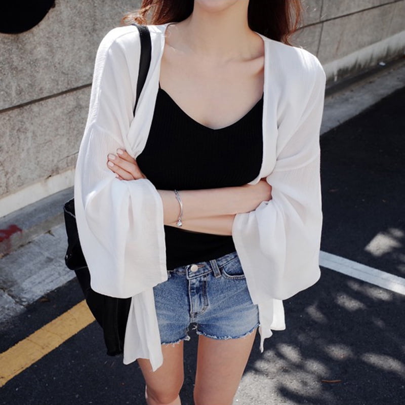 Women's Open Front Kimono Cardigan Pure 