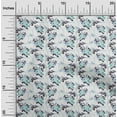 thumbnail image 1 of oneOone Polyester Lycra Aqua Blue Fabric Florals Sewing Fabric By The Yard Printed Diy Clothing Sewing Supplies 56 Inch Wide, 1 of 4