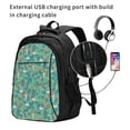 thumbnail image 2 of Wukai Mushrooms and Flowers Travel Laptop Backpack: Business Water-Resistant Bag with USB Charging Port, Ideal College Backpack for Men & Women, 2 of 6