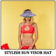 thumbnail image 2 of CRAFTHROU Chapeau de Plage pour Femmes Visière en Fibre de Polyester Multi 1 PCS Protection UV Ajustable Style Rétro, 2 of 5
