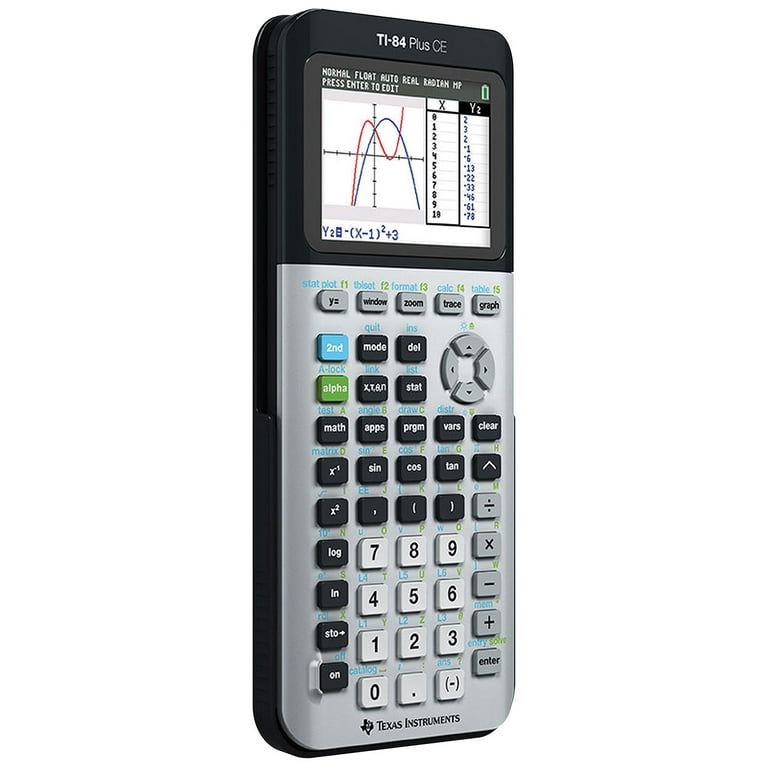 Texas Instruments TI-84 Plus CE Graphing Calculator, Gray (Metallic), inch Walmart.com
