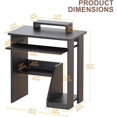 Small Computer Desk for Home Office Compact Desktop PC and Laptop