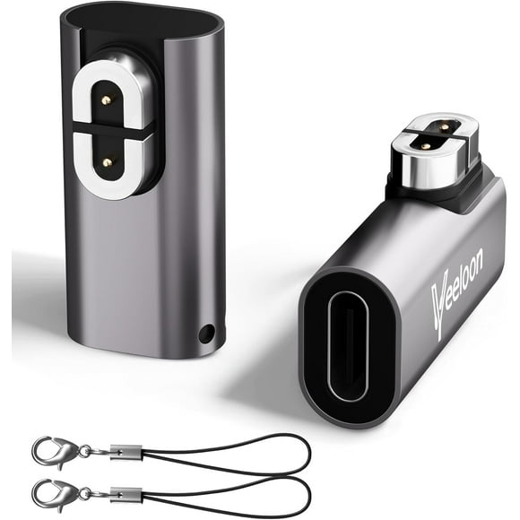 SDES-Charger Adapter 2 Pack Replacement for AfterShokz Headphones, USB C Magnetic Charger Straight&Right Angle Converter for Shokz Headphones, for Aftershokz Aeropex, OpenRun Pro/Air/Mini, OpenComm2
