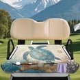 thumbnail image 3 of XYZCANDO Vintage Sea Turtle Coral Golf Cart Seat Cover | 4 Storage Pockets Non-Slip Washable Towel Cover for 2-Seat Golf Carts, 3 of 8