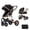 Black, variant on 2-in-1 Baby Stroller,Reversible Stroller Convertible Baby Stroller, High Landscape Stroller Suit Newborn to Toddler Up to 55lbs