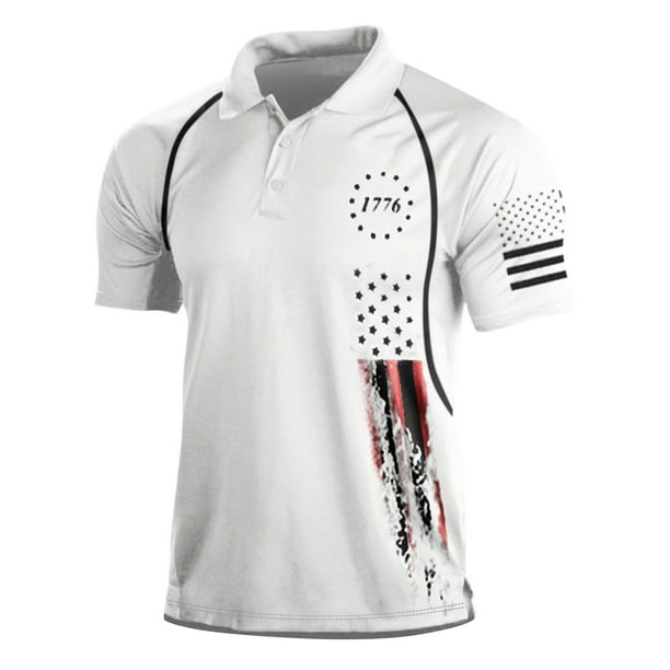 top retro de manga corta con impresión digital para hombres europeos y americanos blanco / 3xl
