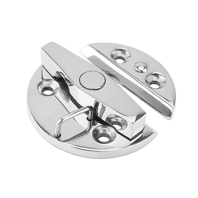Barco de acero inoxidable escotilla Espejo portátil Polish Pilped Lids Drawer Redondo Botón Botones de pesca Twist Catch Latch Accesorios Inevent VI001850-00