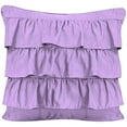 thumbnail image 4 of DNG Creations 3 Piece Three Line Ruffle Duvet Cover With Zipper Closure & Corner Ties - 800 Threads Count, 100% Egyptian Cotton ( Solid Lilac - Full/Queen ), 4 of 4