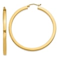 thumbnail image 1 of Beautiful 14k 3mm Polished Square Hoop Earrings, 1 of 2