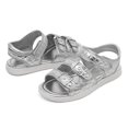 thumbnail image 4 of Dream Pairs Kids Girls Boys Summer Open Toe Sandals with Adjustable Strap Buckle Shoes Toddler/Little Kid SDSD2210K SILVER Size 1, 4 of 5