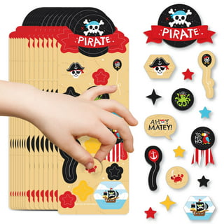 500 Pieces Pirate Stickers Fun Pirate Themed Stickers Assorted Pirate Roll  Stickers Bulk Pirate Wall Decals Pirate Birthday Party Favor Stickers for