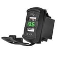 thumbnail image 1 of LED Dual Port USB Charger Socket With Voltmeter SafeCap 12V/24V For Car Boat Marine Motorcycle, 1 of 8