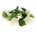 thumbnail image 2 of Anillo de vela de flores de seda, anillos de velas , guirnalda de velas, corona de velas de flores artificiales para festivales de celebración Blanco, 2 of 9