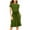 Army Green summer dress for women, variant on Wycnly Summer Dresses for Women Elastic Waist Fashion Pocket Slit Hem Midi Dresses Short Sleeve Round Neck Polka Dot Print Knee-Length 2024 Casual Dress Green s Under $5