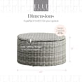 thumbnail image 3 of Elle Decor Vallauris Table Basse d'Extérieur avec Rangement Gris, 3 of 5