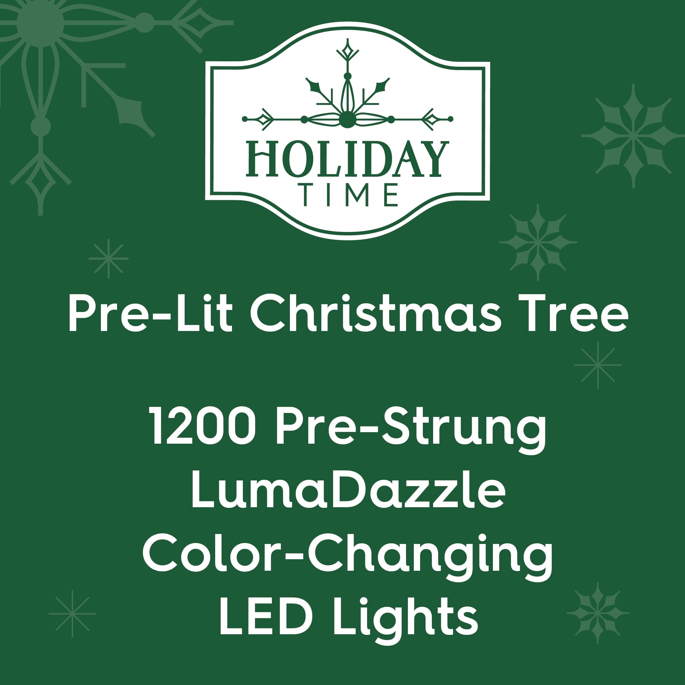 Holiday Time 7.5' Pre-Lit Milford Pine Christmas Tree, 1200 LED Lights photo 4