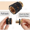 thumbnail image 4 of Garden Hose Quick Connectors, 3/4 Inch, 2 Sets (2 Female+2 Male) Water Hose Quick Connect Fittings, Hose Fittings, 4 of 4