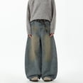 thumbnail image 2 of Mrmall Mens Baggy Jeans Casual Loose Fit Wide Leg Vintage Hip Hop Relaxed Fit Denim Jeans Streetwear, 2 of 6