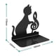 thumbnail image 4 of Bookends, Pair Of Book Holders, Metal Bla, Book Ends For Shees, Geometric Design, Non-slip 17.5 * 16 * 10cm, 4 of 4