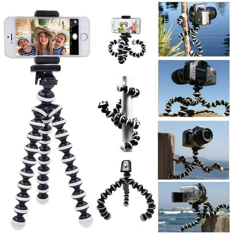 Phone Tripod,Candywe Cell Phone Tripod Flexible Tripod with Bluetooth  Remote Shutter,Mini Tripod for iPhone Android Phone Camera GoPro,Smartphone  Tripod Mount Stand with Carry Pouch 