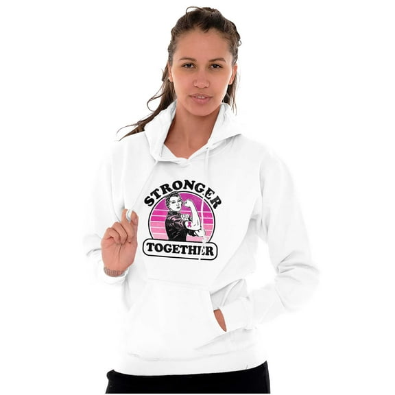 Breast Cancer Stronger Together Hoodie Sweatshirt Women Brisco Brands M