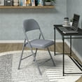 thumbnail image 2 of COSCO SmartFold(r)? Vinyl Folding Chair, 4-Pack, Grey, 2 of 7