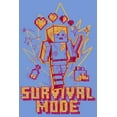 thumbnail image 2 of Boy's Minecraft Survival Mode Sketch  Performance Graphic Tee Royal Blue Heather Small, 2 of 4