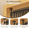 thumbnail image 3 of YUFU 74.8" Extra Tall Pet Gate for Cats, adjustable height adjustable width 30.3"-38.2" Pressure Mounted, No Drill, Walk-Through Door for Stairs/Doorways,(black), 3 of 9