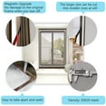 thumbnail image 3 of DIY Magnetic Window Screen, Window Screen Net Kit White Frame with Adjustable Gray Fiberglass Mesh Easy and Fast Installation (58"x36"(147x91CM)), 3 of 7