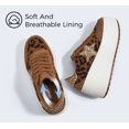 thumbnail image 5 of LUCKY STEP Platform Chunky Sneakers Fashion Star Glitter Sparkly Shoes Casual Shiny Shoes,Leopard,Women, 5 of 11