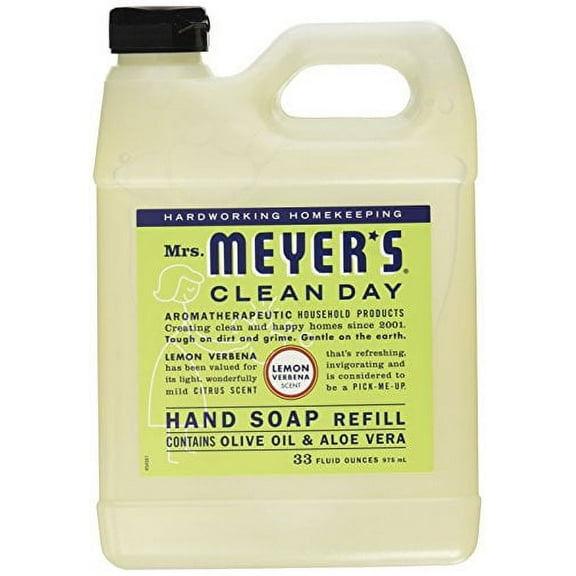 Mrs. Meyers Liquid Hand Soap Refill Lemon Verbena 33 Ounces
