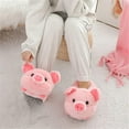 thumbnail image 5 of Women slippers Pig slippers Animal slippers Winter plush slippers Warm anti-slip slippers Cotton shoes, 5 of 11