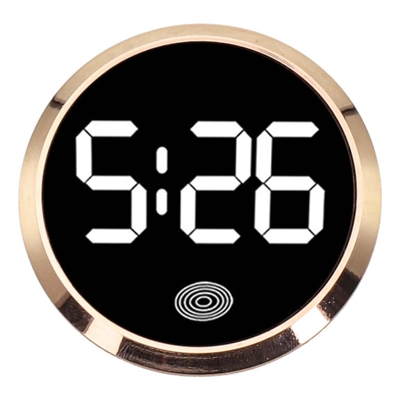 RANMEI Round Led Car Clock Luminous Automobiles Internal Stick-On Mini Digital Clocks Auto Noctilucent Ornament
