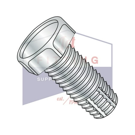 

5/16-18 x 1 1/4 Type F Thread Cutting Screws | Unslotted | Hex Head | Steel | Zinc (Quantity: 1000)