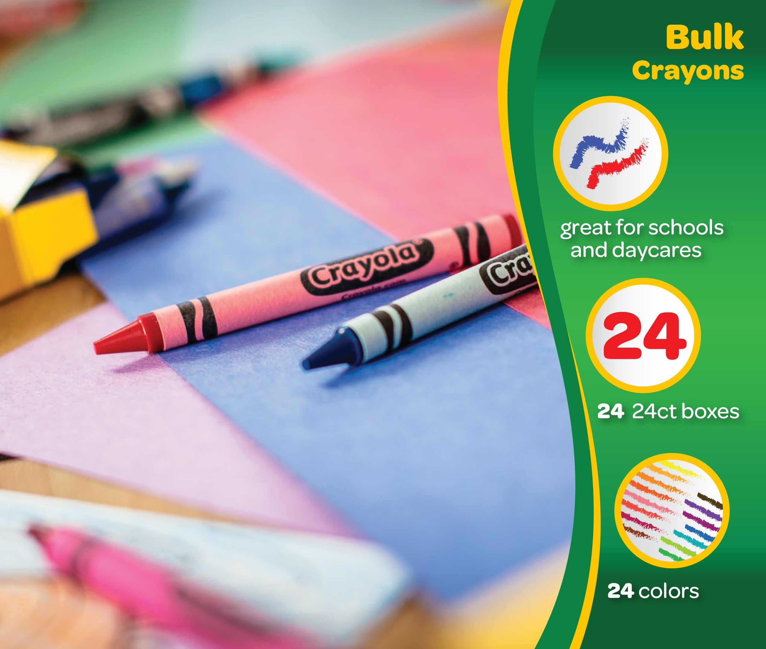 Bulk Crayola Crayons - Mahogany - 24 Count - Single Color Refill x24
