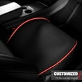 thumbnail image 5 of Ikon Motorsports Seat Cover Cushions Compatible With 2020-2024 Tesla Model Y 4-Door, V1 Style Black Suede Leather 1st 2nd Row 5-Seat Seat Cover Cushion Protectors, 5 of 9